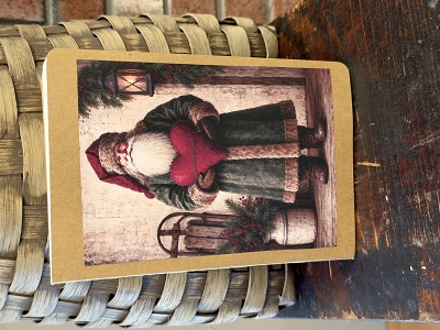 Vintage Santa W/ Heart Notepad 60 Pages 8.5